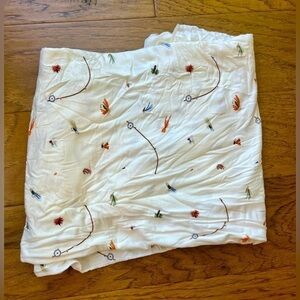 Angel Dear Bamboo Baby Swaddle Fishing Print, NWOT‎